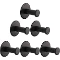GROVENT® 4 pcs Self-Adhesive Stainless Steel Hooks: Heavy-Duty Wall Hangings, Waterproof &amp; Drill-Free - Strong Towel, Coat, and Kitchen Hooks for Bathroom and Kitchen