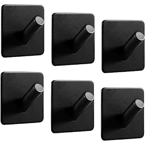 grovent adheshive wall hook pack of 10 pcs v - square black