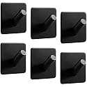 GROVENT® Adheshive Wall Hook (Pack of 10 PCS, V - Square Black)