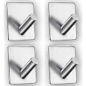 GROVENT® Adheshive Wall Hook (Pack of 4 PCS, V - Square Silver)