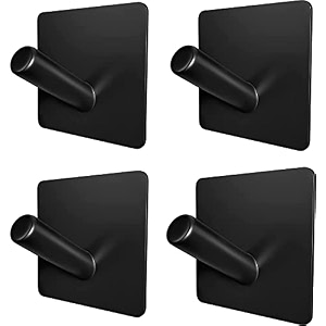 grovent adheshive wall hook pack of 5 pcs v - square black