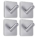 GROVENT® Adheshive Wall Hook (Pack of 8 PCS, V - Square Silver)