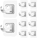 GROVENT® 10 PCS No Drill Curtain Rod Bracket No Drilling Self Adhesive Curtain Rod Holder Nail Free Adjustable Curtain Rod Hooks Curtain Hanger for Bathroom Kitchen Home Bathroom &amp; Hotel(Transparent)