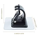 GROVENT® Self Adhesive Curtain Holders Brackets Without Drilling, Curtain Rod Bracket, Adhesive Curtain Rod Holder Hooks, Door and Window Curtain Brackets (2 PCS, Black)