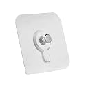 GROVENT® Nail Free Photo Frame Wall Hook Screw Adhesive Non-Trace No Drilling for Bathroom Shower Kitchen Installation Hanging, Waterproof Transparent Screws Hook (20 PCS, Photoframe hook)