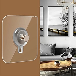 grovent plastic heavy duty sticky multi-purpose photo frame adhesive waterproof and oil-proof wall hooks for 10kg max pack of 4 pcs photo frame