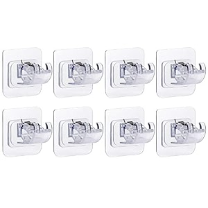 grovent self adhesive curtain holders brackets without drilling curtain rod bracket adhesive curtain rod holder hooks door and window curtain brackets 2 pcs transparent