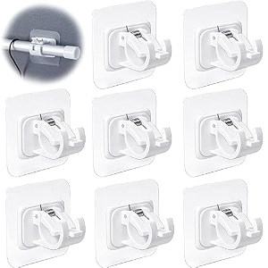 grovent self adhesive curtain holders brackets without drilling curtain rod bracket adhesive curtain rod holder hooks door and window curtain brackets 8 pcs white