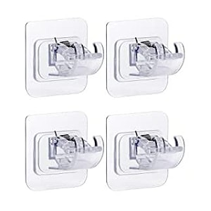 grovent self adhesive curtain holders brackets without drilling curtain rod bracket adhesive curtain rod holder hooks door and window curtain brackets 4pcs transparent