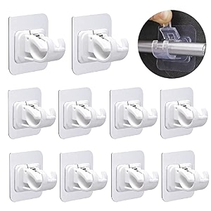 grovent self adhesive curtain holders brackets without drilling curtain rod bracket adhesive curtain rod holder hooks door and window curtain brackets 10 pcs white