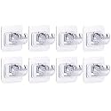 GROVENT® Self Adhesive Curtain Holders Brackets Without Drilling, Curtain Rod Bracket, Adhesive Curtain Rod Holder Hooks, Door and Window Curtain Brackets (2 PCS, Transparent)