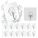 Grovent Wall Hooks for Hanging Strong Sticker Sticky Heavy Duty Home Kitchen Bathroom Key Frame Holders (Pack of 6 PCS, Wall Hook)