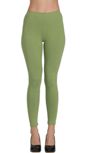 groversons paris beauty ankle length ethnic wear legging green solid