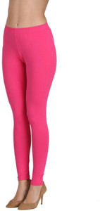 groversons paris beauty ankle length ethnic wear legging pink solid