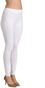 groversons paris beauty ankle length ethnic wear legging white solid