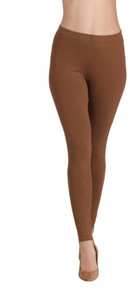 groversons paris beauty ankle length ethnic wear legging brown solid