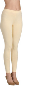 groversons paris beauty ankle length ethnic wear legging white solid