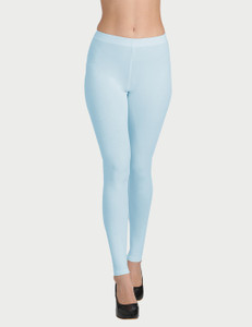 groversons paris beauty ankle length western wear legging blue solid