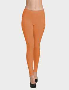 groversons paris beauty ankle length western wear legging orange solid