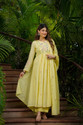 Growdamy Embroidered Anarkali Kurta Bottom Dupatta