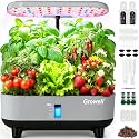 Growell 16 Pods Hydroponics Growing System Kit with 3 Light Modes &amp; 2 Timer