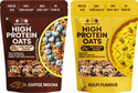 Growfitz High Protein Oats, Dark Chocolate & Coffee Mocha Flavor, 25g Protein, Pack Of 2 (800 g)