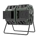 THE Growing 53 Gallon Large Outdoor Compost Bin Tumbler Barrel, Green