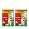 Growlam Premium Glossy Photo Paper 180 GSM A4 Size, 20 Sheets (Pack of 2)