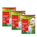 Growlam Premium Glossy Photo Paper, 130 GSM, A4 Size, 50 Sheets (Pack of 3)