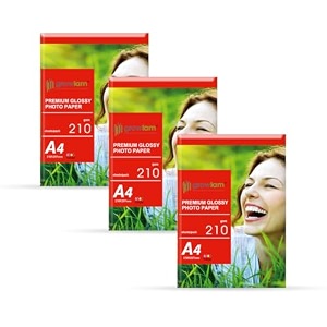 growlam premium glossy photo paper 210 gsm a4 size 20 sheets pack of 3