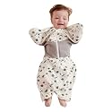 GROWNSY Swaddle Sleep Sack 3-6 Months, Starfish Design Baby Swaddle Sack, Dual-Zipper for Easy Diaper Changes, Proper Hip Development &amp; Openable Foot Button, 12-20lbs, Space Tourism
