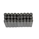 GROZ Letter Stamp Set with Induction Hardened Ends| Ideal for permanent imprints on metals, wood, leather, clay, plastic etc.| Carbon Steel Construction| Comes in Plastic Case |Stamp Size:3 mm| LP/3