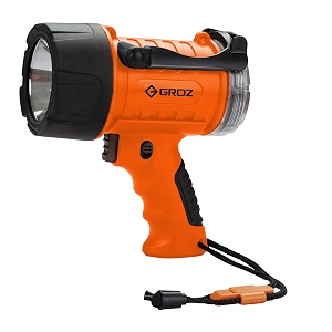 groz long distance torch rechargeable - 400m range high power  rechargeable torch 7w led  torch with sos mode  ip67 waterproof torch  ce rohs amp cree certified  emergency torch  led402