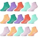 GRPSKCOS Non Slip Toddler Socks 15 Pairs Toddler Grip Anti Skid Low Cut Socks for 1-7 Years Boys Girls