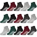 GRPSKCOS Non Slip Toddler Socks 15 Pairs Toddler Grip Anti Skid Low Cut Socks for 1-7 Years Boys Girls