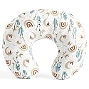 GRSSDER Nursing Pillow Cover Stretchy Minky Removable Nursing Covers for Breastfeeding Pillows, Ultra Soft Comfortable Slipcover for Boy and Girls, Cute Rainbow Pattern
