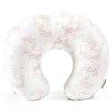GRSSDER Nursing Pillow Cover, Stretchy Soft Minky Breastfeeding Pillow Slipcovers, Snugly Fit Most Nursing Support Pillows for Breastfeeding, Comfortable Safe Pillow Cover, Pink Flora