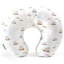 GRSSDER Nursing Pillow Cover, Stretchy Soft Minky Fabric Covers, Fit Most Nursing Support Pillows for Breastfeeding, Comfortable Safe Pillow Cover, Sailboat