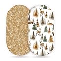 GRSSDER Stretchy Ultra Soft Fitted Bassinet Sheet Set 2 Pack, Universal Fit for Bassinets Baby Cradle Moses Basket Oval Rectangle Mattress, Stylish Jungle Deer Bassinet Sheets for Girls and Boys
