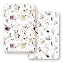 GRSSDER Stretchy Ultra Soft Jersey Knit Fitted Pack n Play Sheets Set 2 Pack,Fits Portable Playard/Mini Cribs Mattress Snug and Safe,Watercolor Purple Flora for Baby