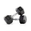 GRT Heavy Duty Solid Caste Iron Hex Dumbbell Set Fitness & Exercise- 10 kg(5 kg x 2)