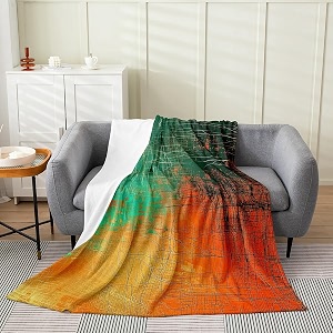 Grunge Abstract Art Bed Throw Blanket Kids