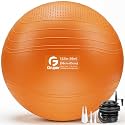 Gruper Yoga Ball, Extra Thick Non Slip Exercise Ball, 4 Sizes