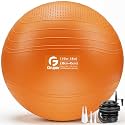 Gruper Yoga Ball, Extra Thick Non Slip Exercise Ball, 4 Sizes