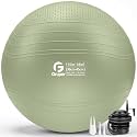 Gruper Yoga Ball, Extra Thick Non Slip Exercise Ball, 4 Sizes