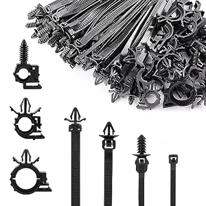 automotive wire loom clips 150pcs red