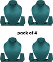 GS Collection 8 inch green suede velvet necklace stand pack of 4 Jewellery Organizer