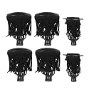 GSE Set of 6 Heavy-Duty PU Leather Pool Table Pockets, Multi-Colors/Styles