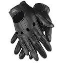 GSG Men Geniune Leather Gloves Sheepskin Black Driving Cycling Touchscreen Motorcycle Unlined Gloves