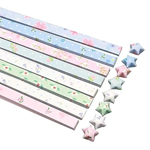 gshllo 400 sheets cute floral origami stars paper folding strips package diy paper
